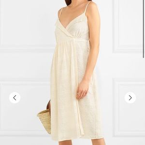 COPY - Madewell Pleated Embroidered Wrap Dress
